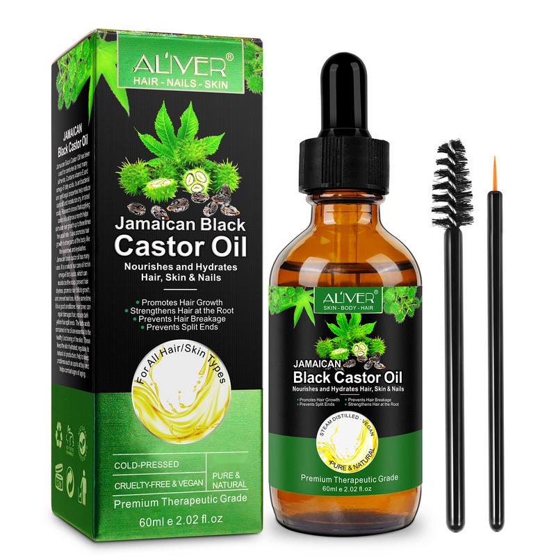 Aliver 100% Pure & Natural Jamaican Black Castor Oil Promotes hair growth，Prevent hair damage