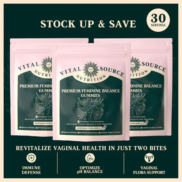 Feminine Balance Gummies for Women - Probiotic & Vitamin C Support for Intimate Health & Immunity