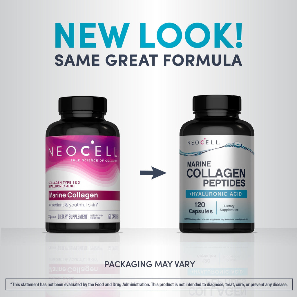 Marine Collagen Peptides + Hyaluronic Acid, 120 Fish Gelatin Capsules