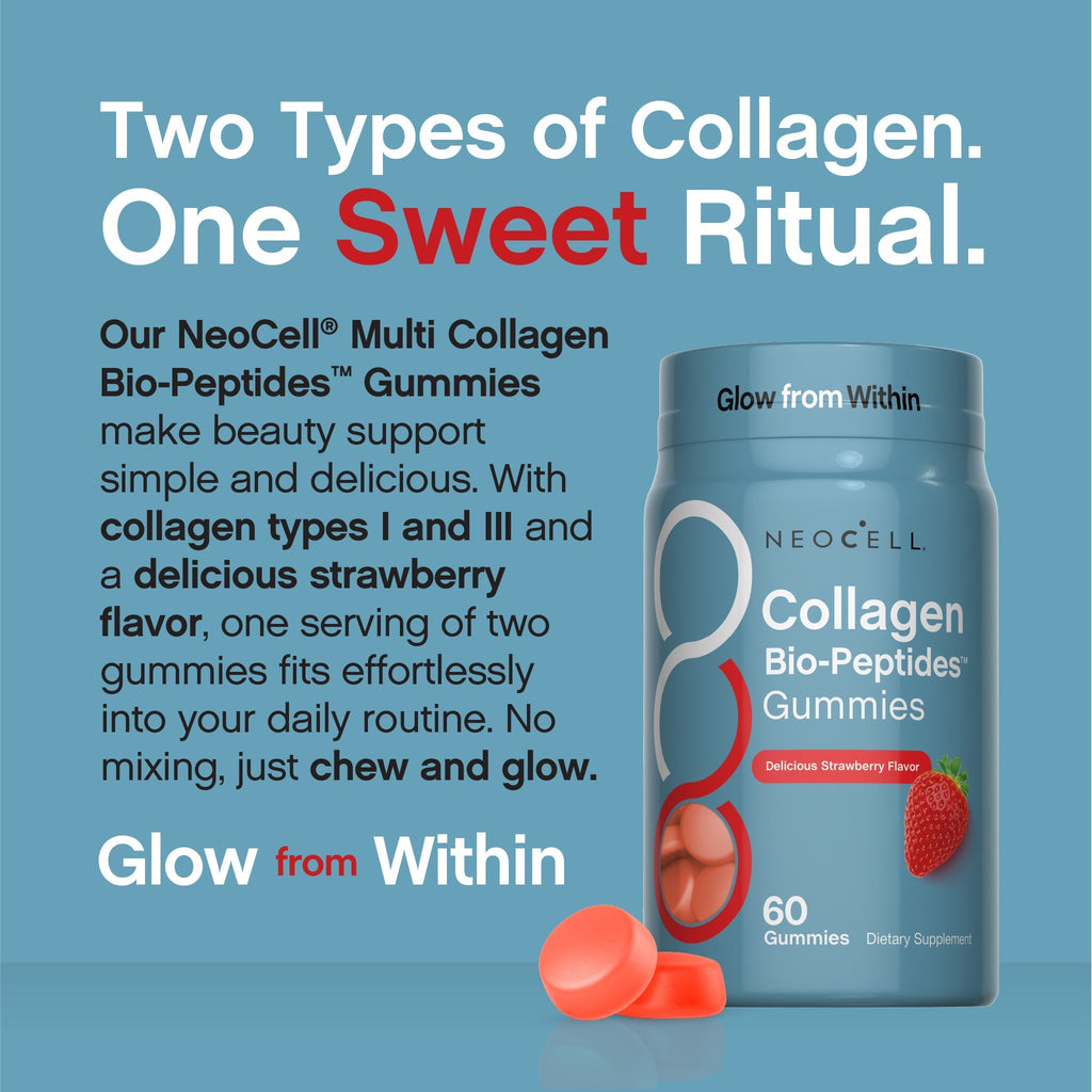 Collagen Bio-Peptides Gummies Strawberry Flavor, 60 Tasty Gummies