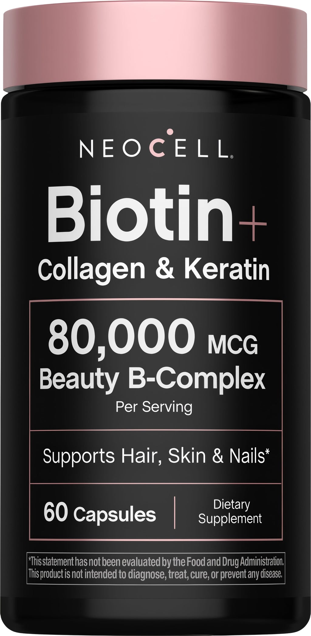 Biotin + Collagen & Keratin, 60 Capsules