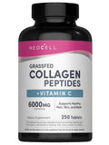 Grassfed Collagen Peptides + C, 6000 mg, 250 Caplets