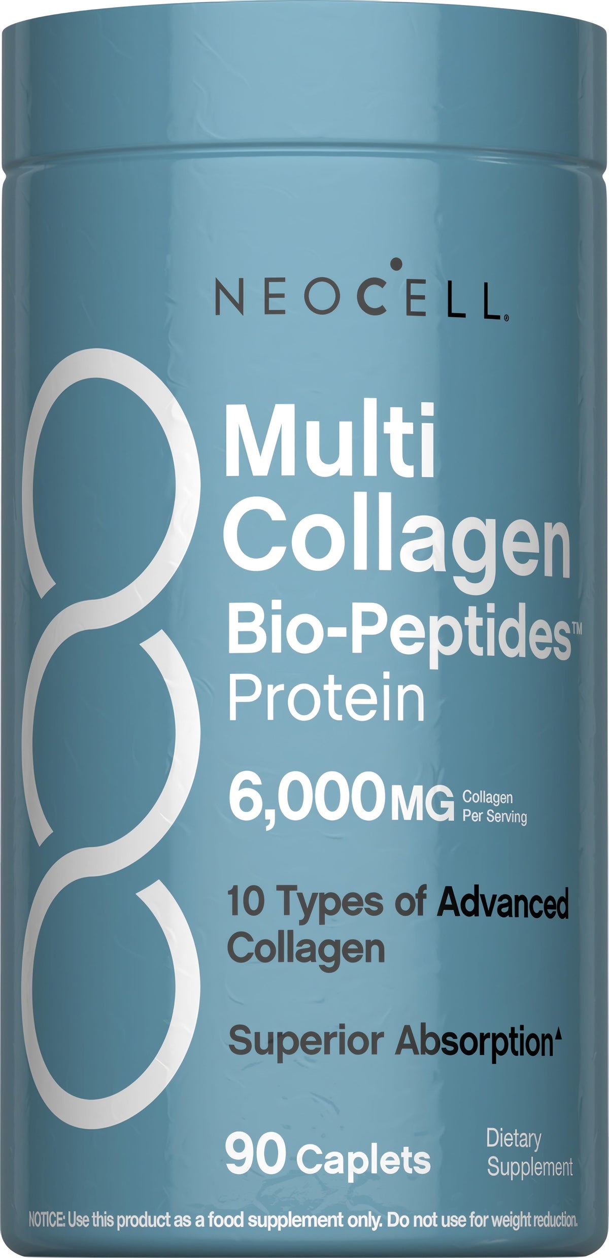 Multi Collagen Bio-Peptides Protein, 6000 mg, 90 Caplets